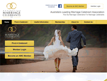 Tablet Screenshot of marriagecelebrants.org.au